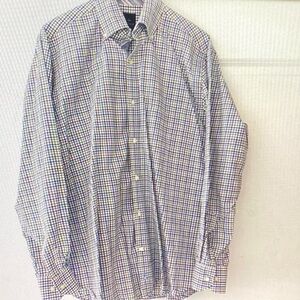 Tailorbyrd Men's Blue and White Plaid Shirt
